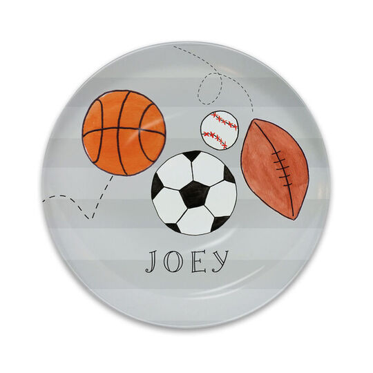 Sports Fan Melamine Snack Plate